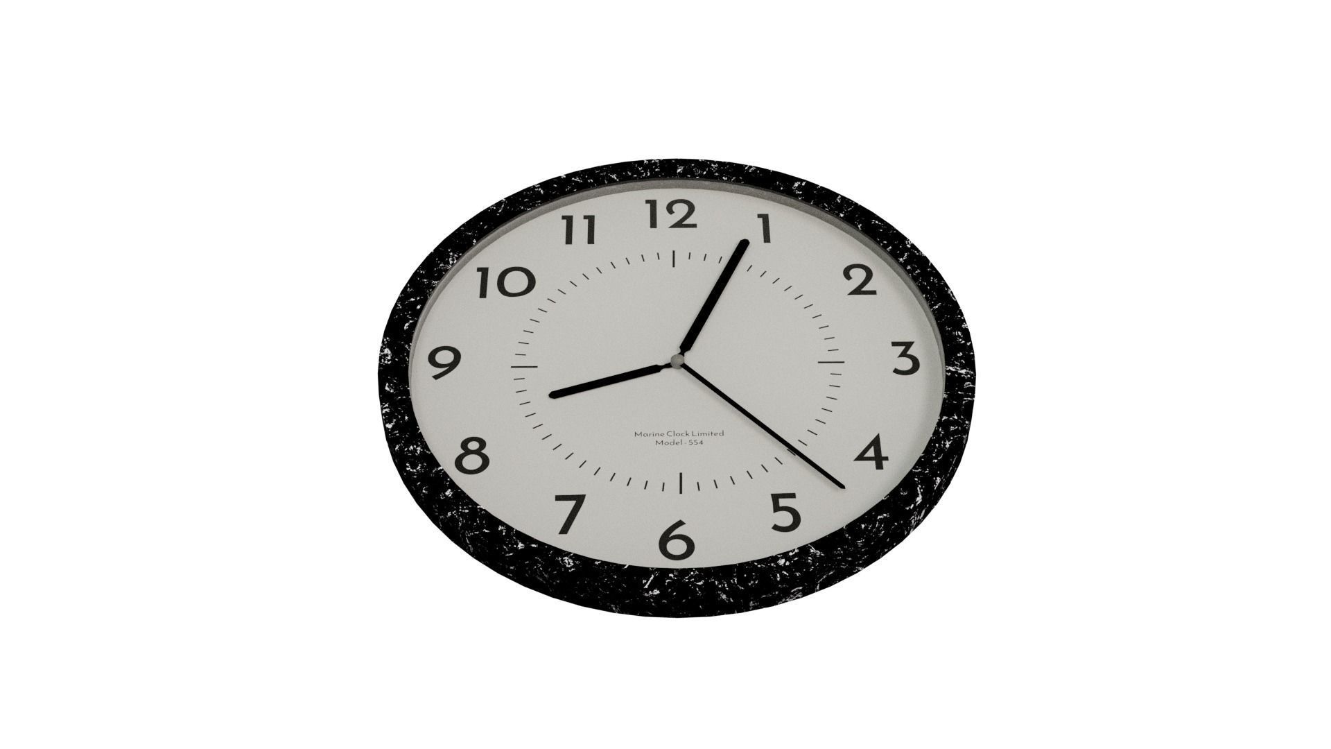 Stylish Modern Clock  3D model_4