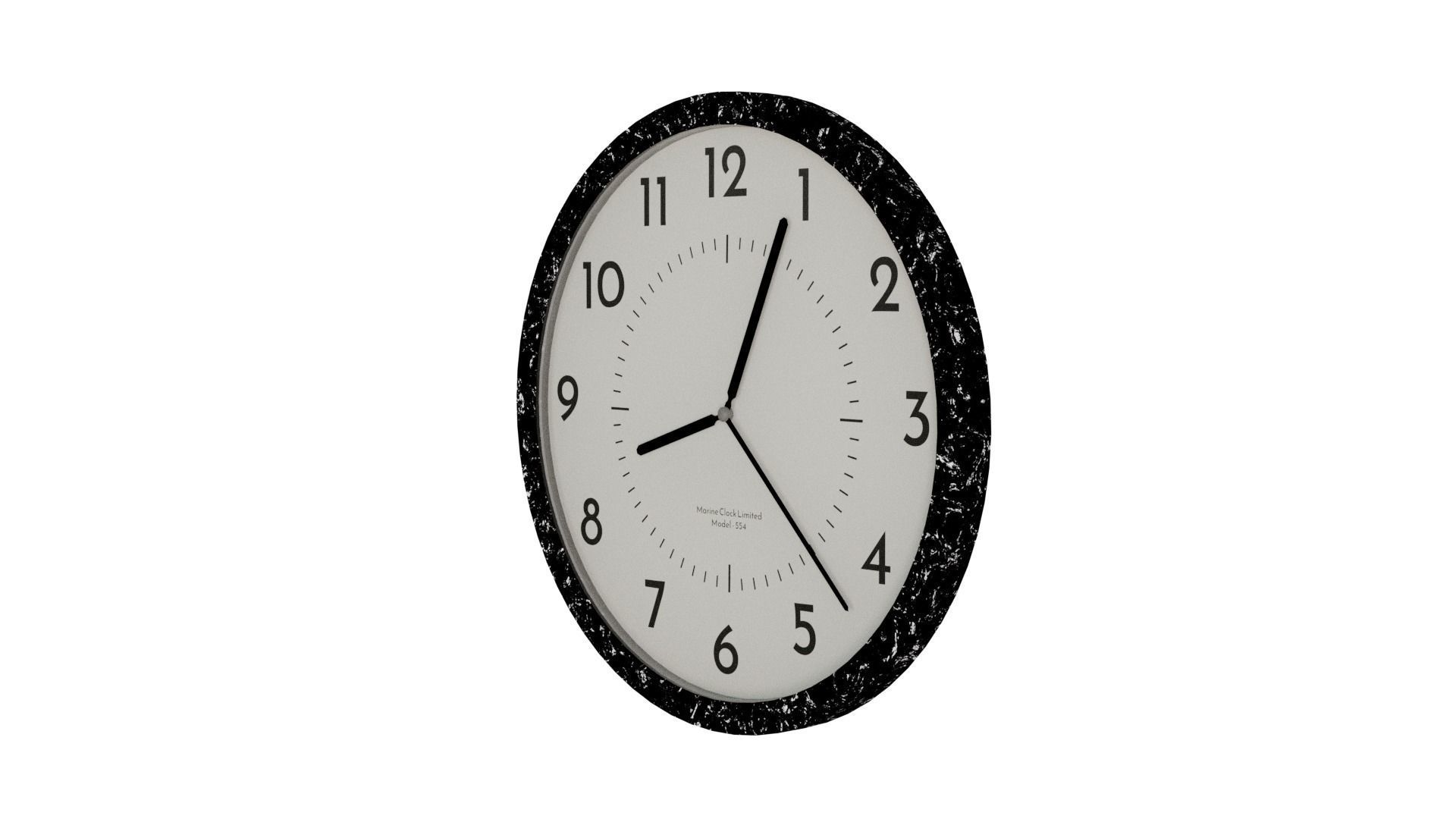 Stylish Modern Clock  3D model_2