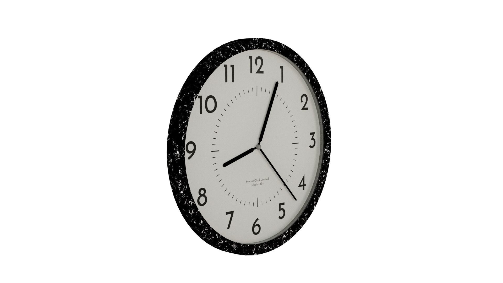 Stylish Modern Clock  3D model_1