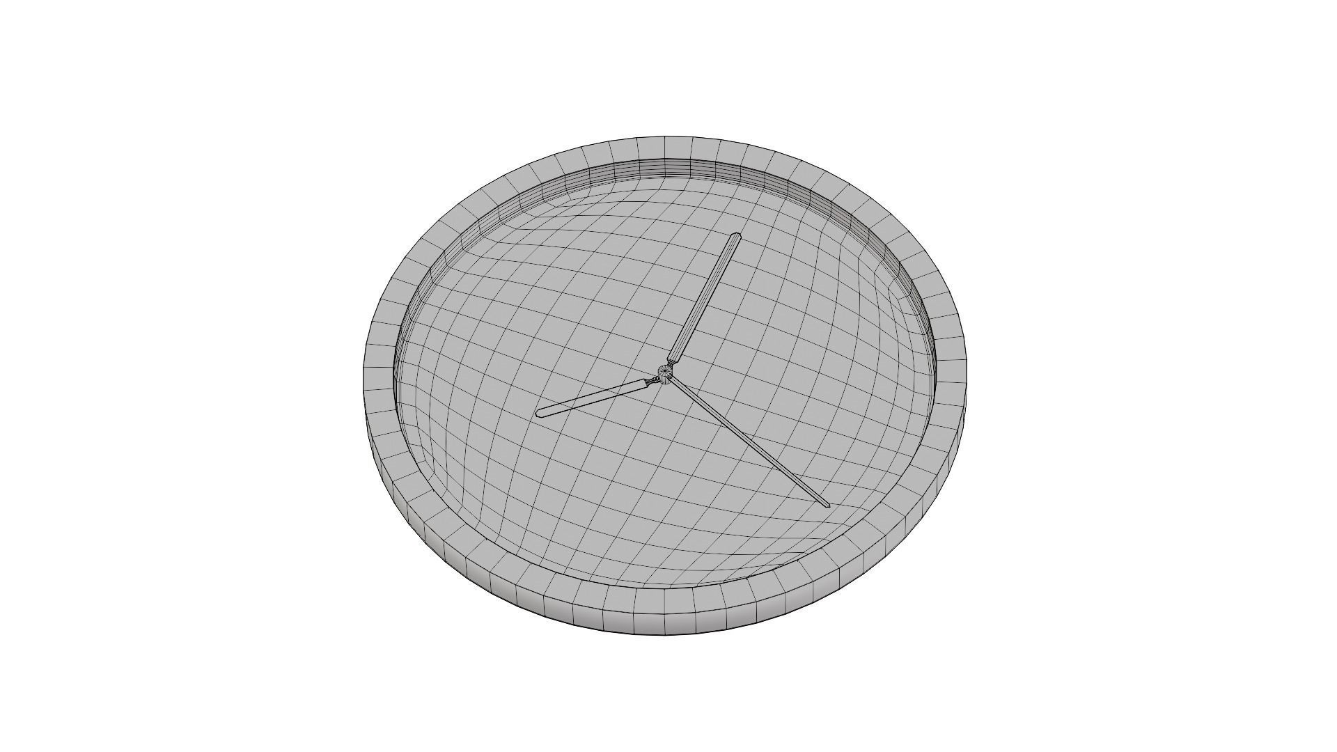 Stylish Modern Clock  3D model_9
