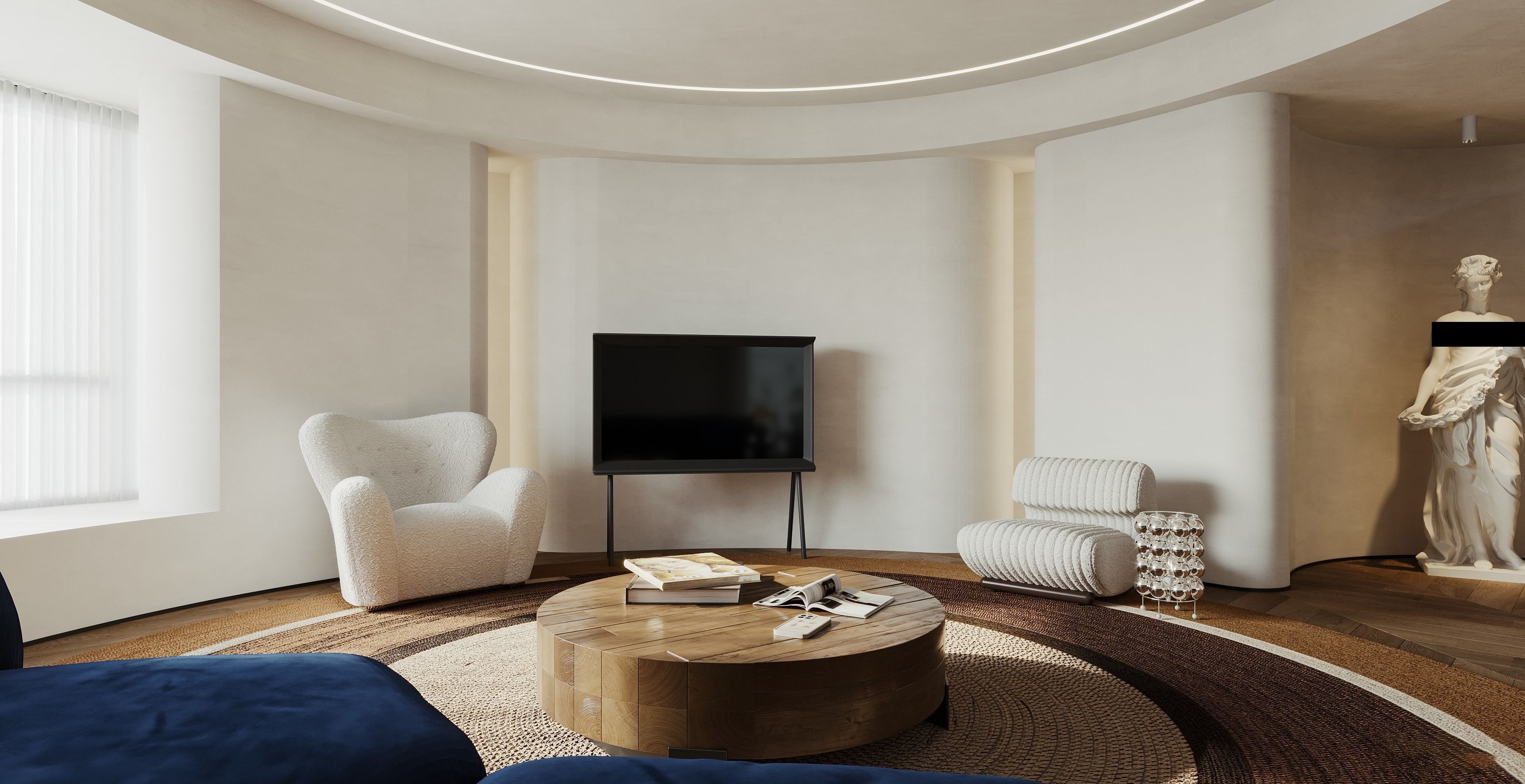 Living Room Interior Scene for 3DMAX and Corona 3D model 3D model_3