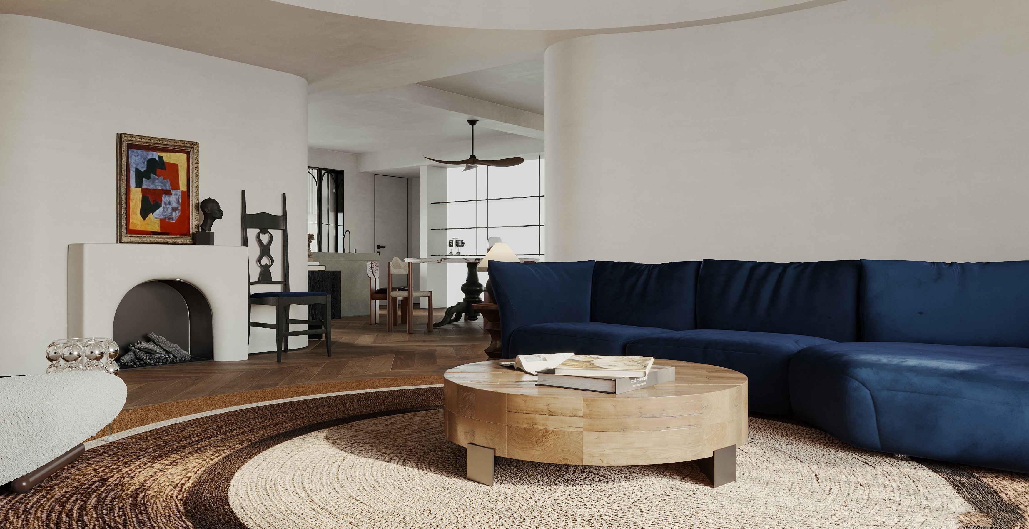 Living Room Interior Scene for 3DMAX and Corona 3D model 3D model_4