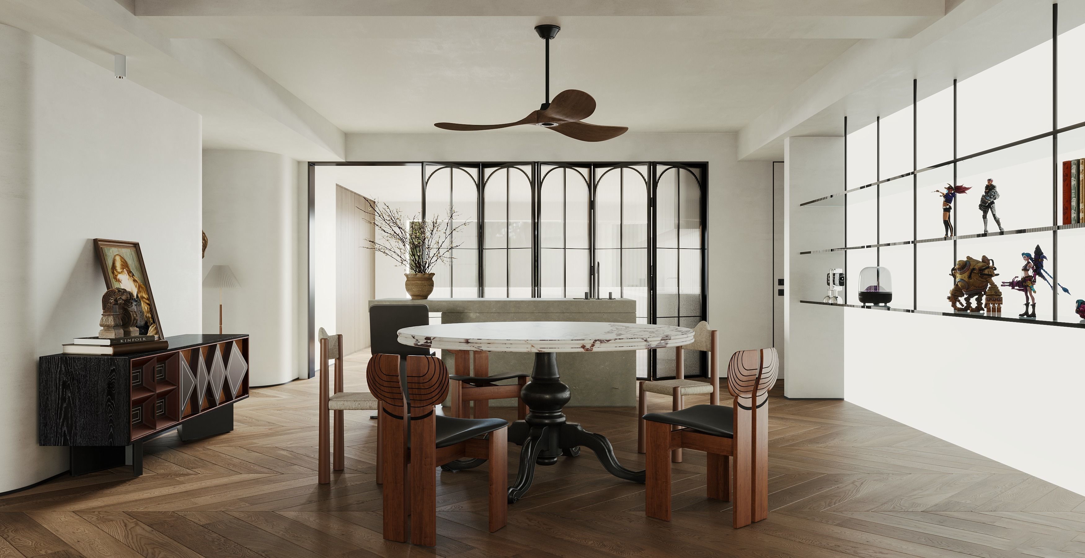 Living Room Interior Scene for 3DMAX and Corona 3D model 3D model_7