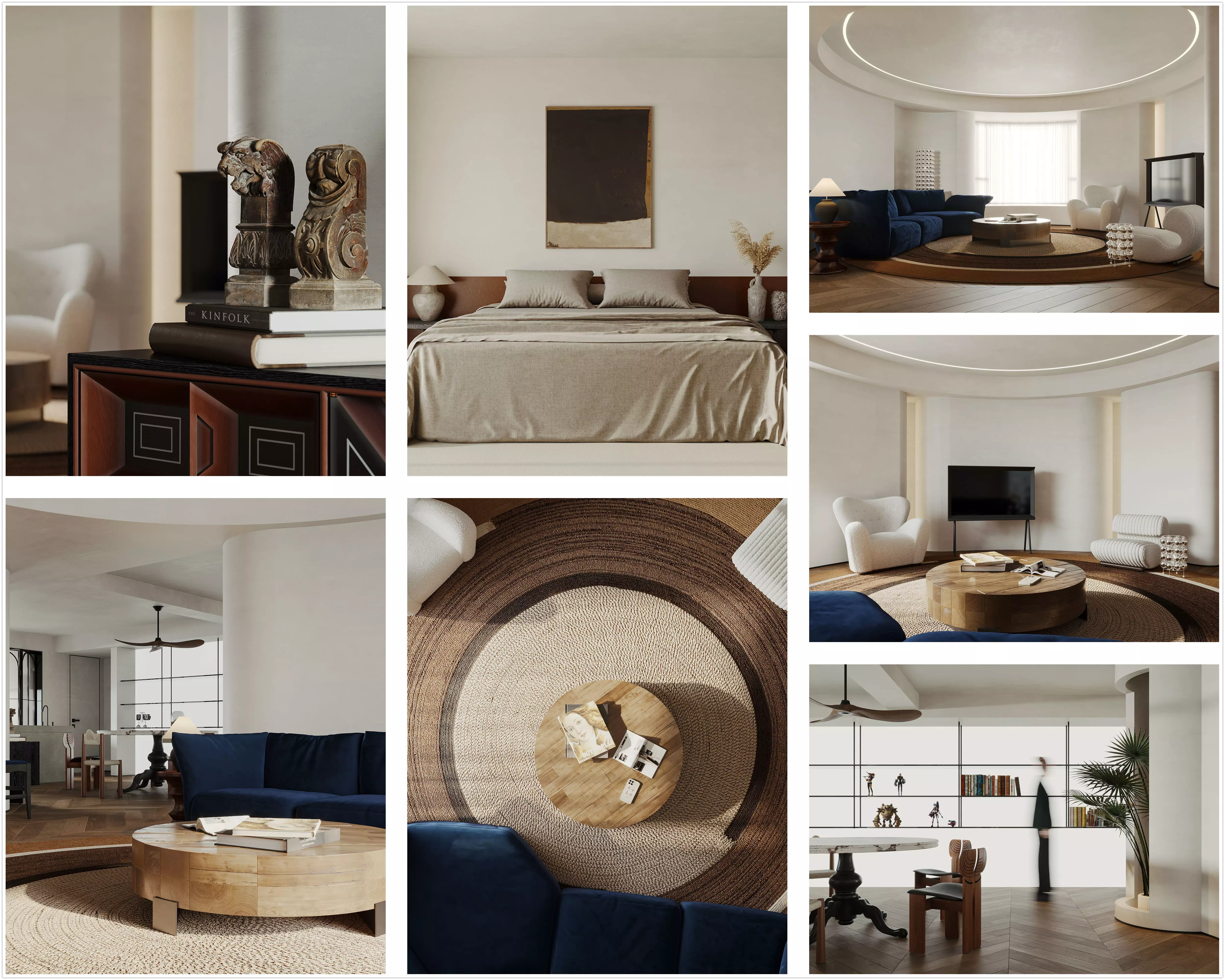 Living Room Interior Scene for 3DMAX and Corona 3D model 3D model_0