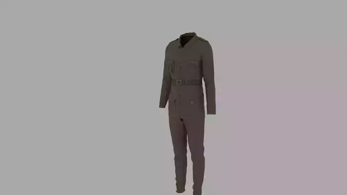 World War II Military Uniform Low-poly 3D model