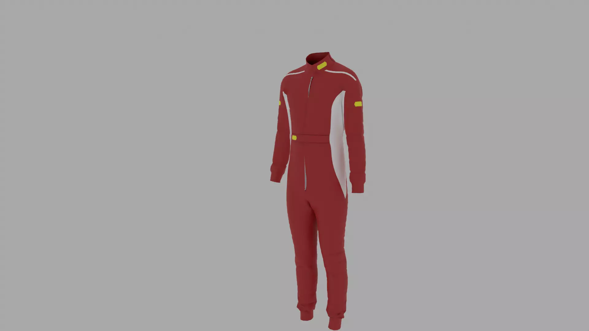 Race Car Driver Costume Low-poly 3D model_0