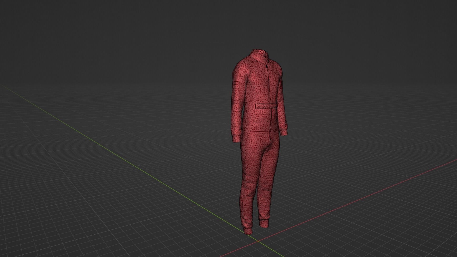 Race Car Driver Costume Low-poly 3D model_9