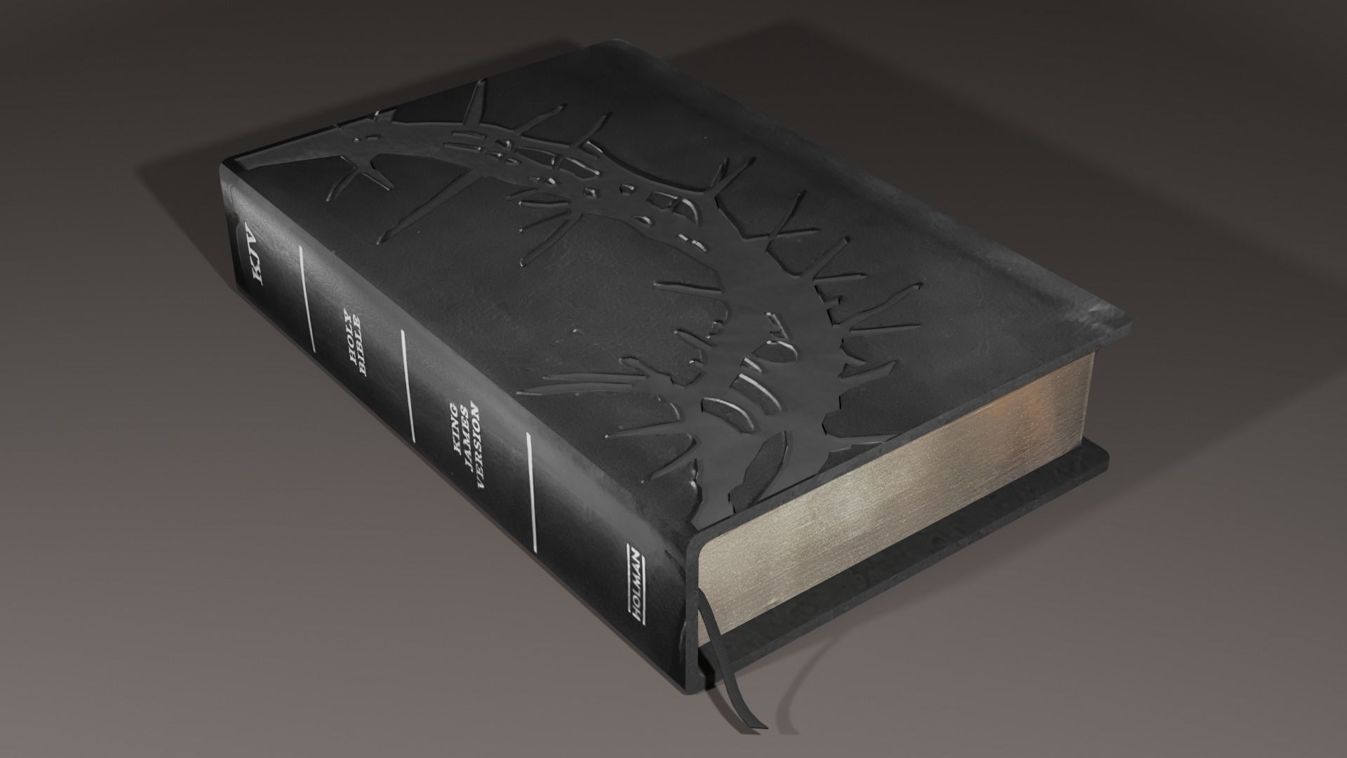 bible with cover Free 3D model_1