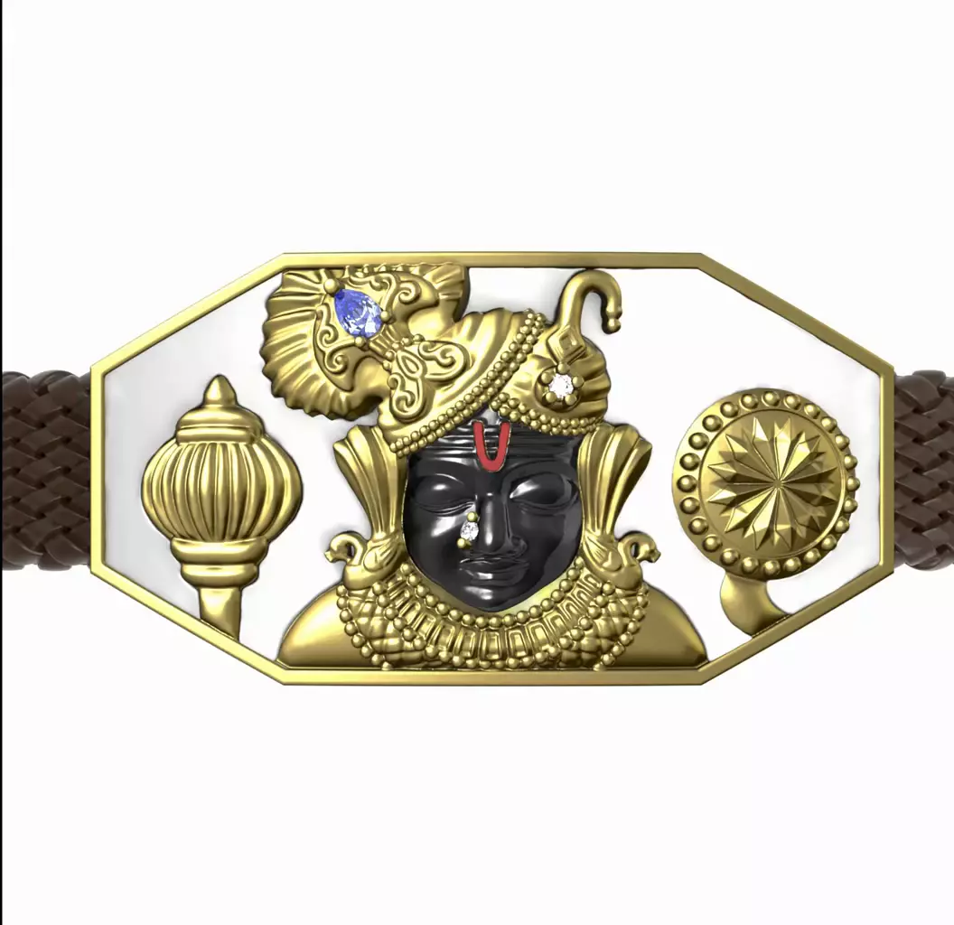 DWARKADHISH BUCKLE FOR SPRING BELT BRACELET 3D print model_0