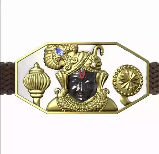 DWARKADHISH BUCKLE FOR SPRING BELT BRACELET 3D print model