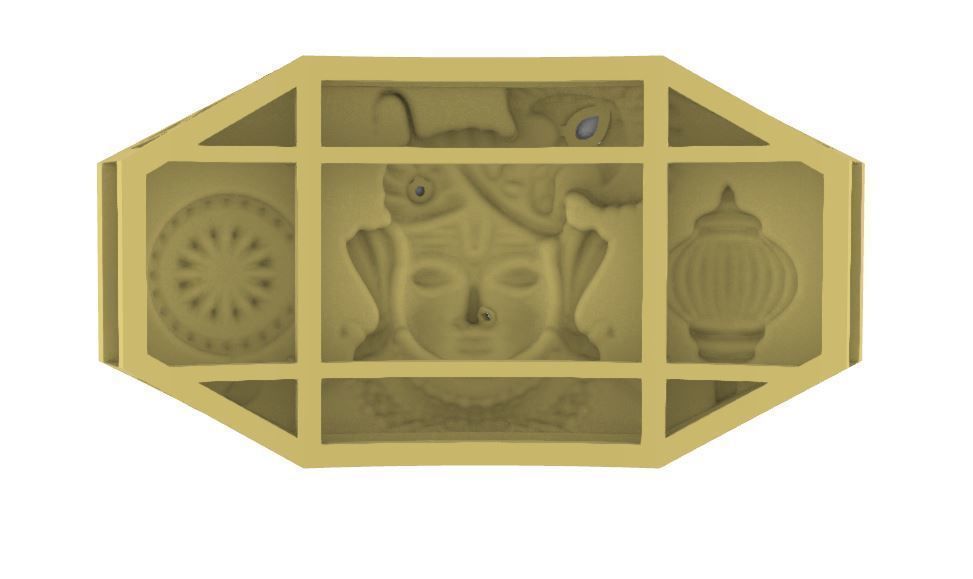 DWARKADHISH BUCKLE FOR SPRING BELT BRACELET 3D print model_6