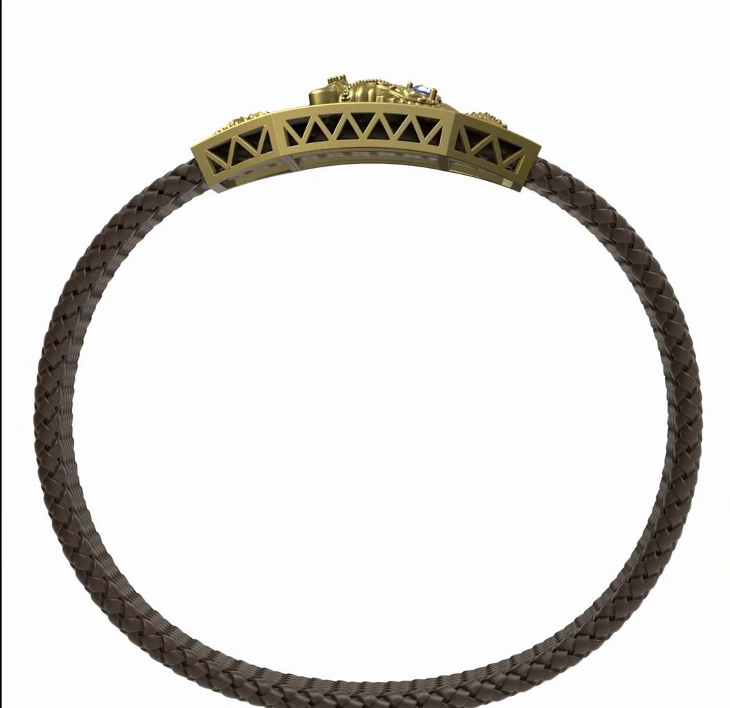 DWARKADHISH BUCKLE FOR SPRING BELT BRACELET 3D print model_3