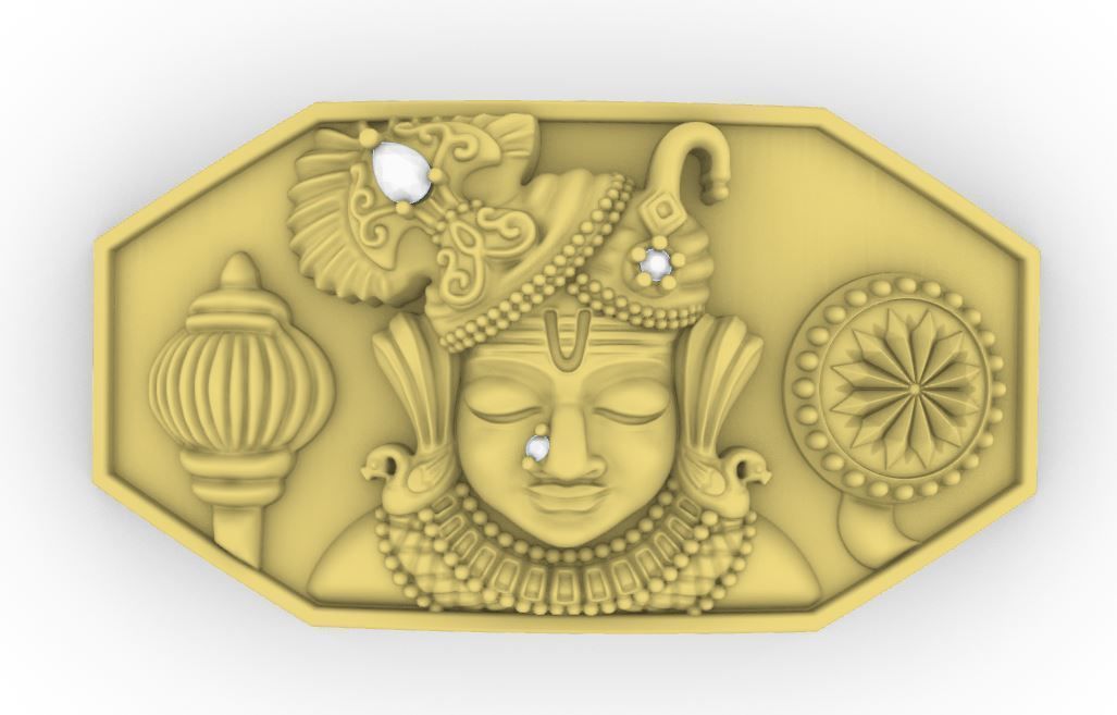 DWARKADHISH BUCKLE FOR SPRING BELT BRACELET 3D print model_4