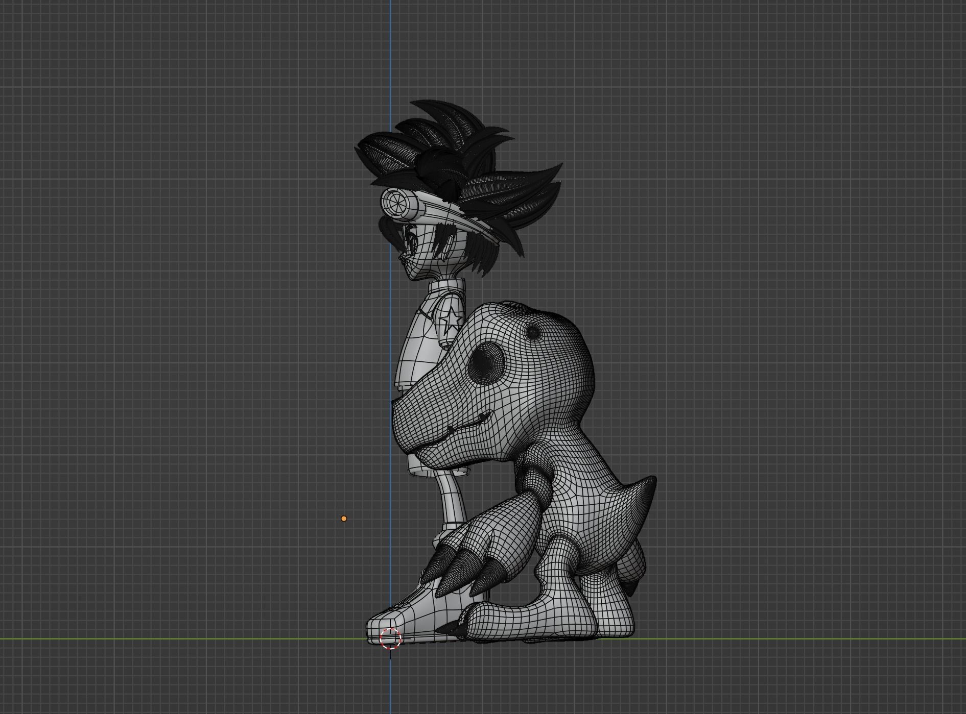 Taichi and Agumon - Digimon 3D model_12
