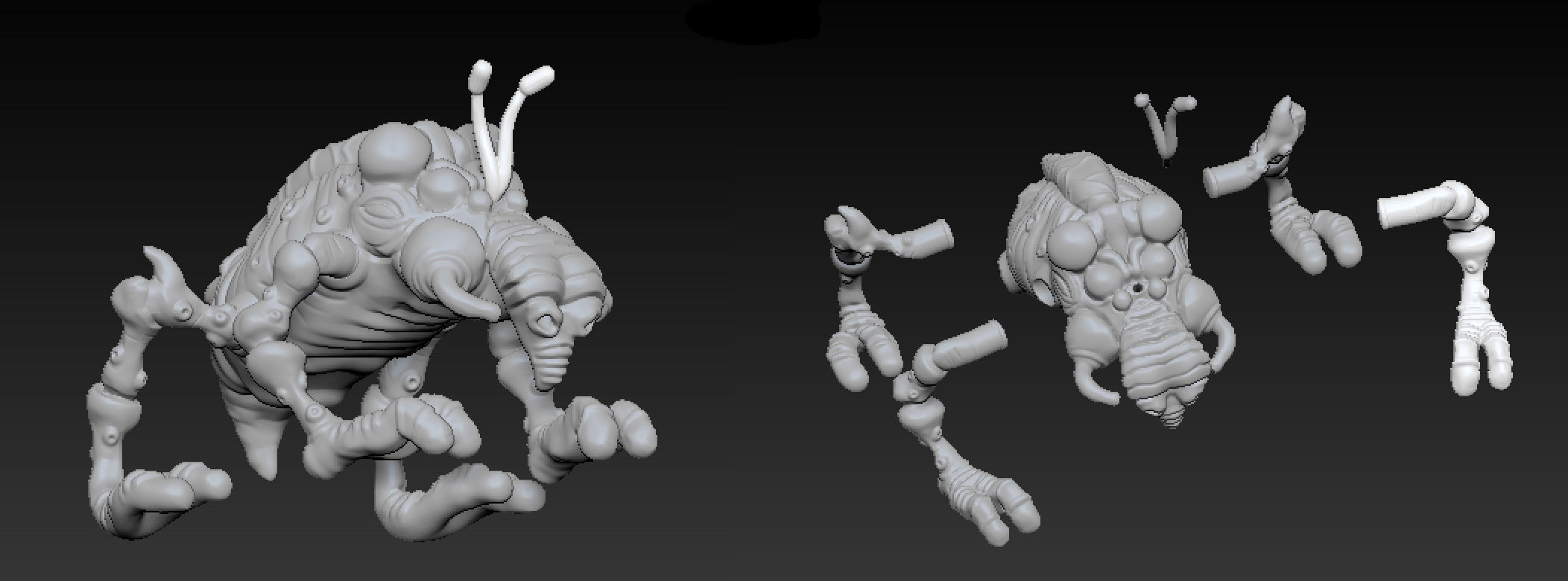 Articulated Ghhk dejarik character  3D print model_5