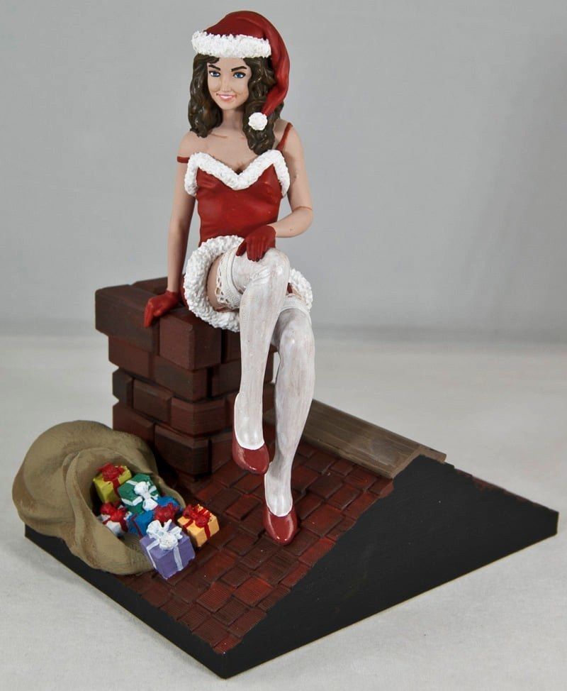 snow maiden pin up 3D print model_1