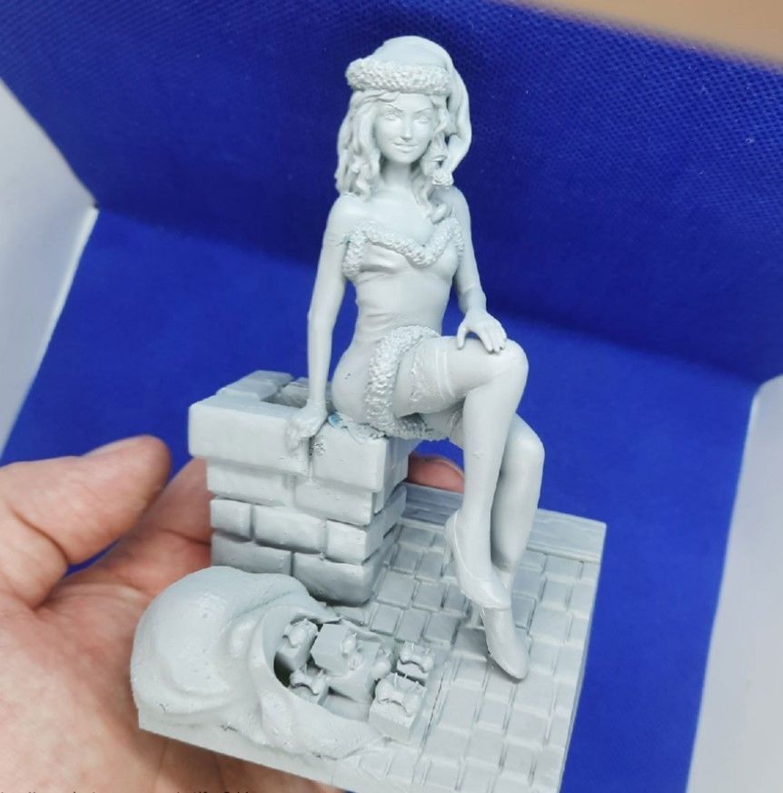 snow maiden pin up 3D print model_18