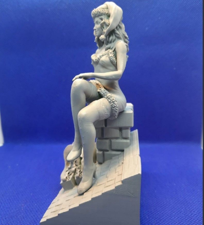snow maiden pin up 3D print model_17