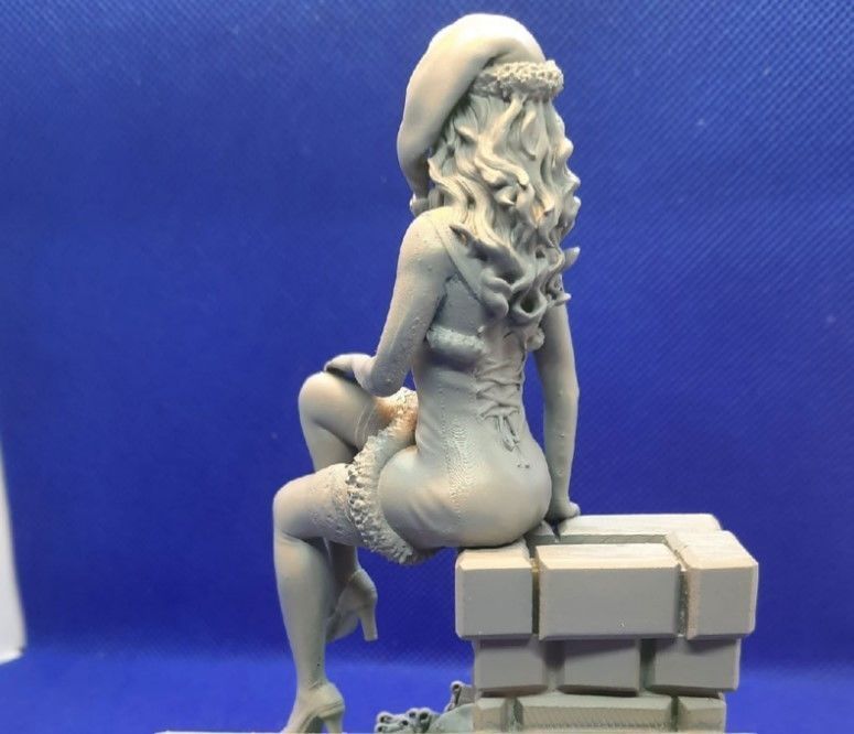 snow maiden pin up 3D print model_16