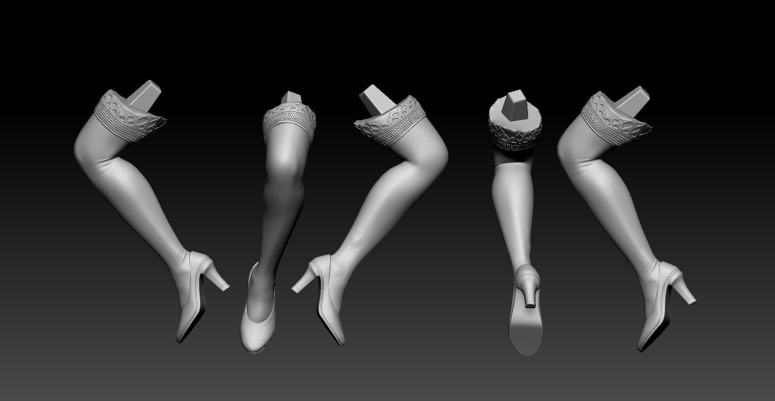 snow maiden pin up 3D print model_10