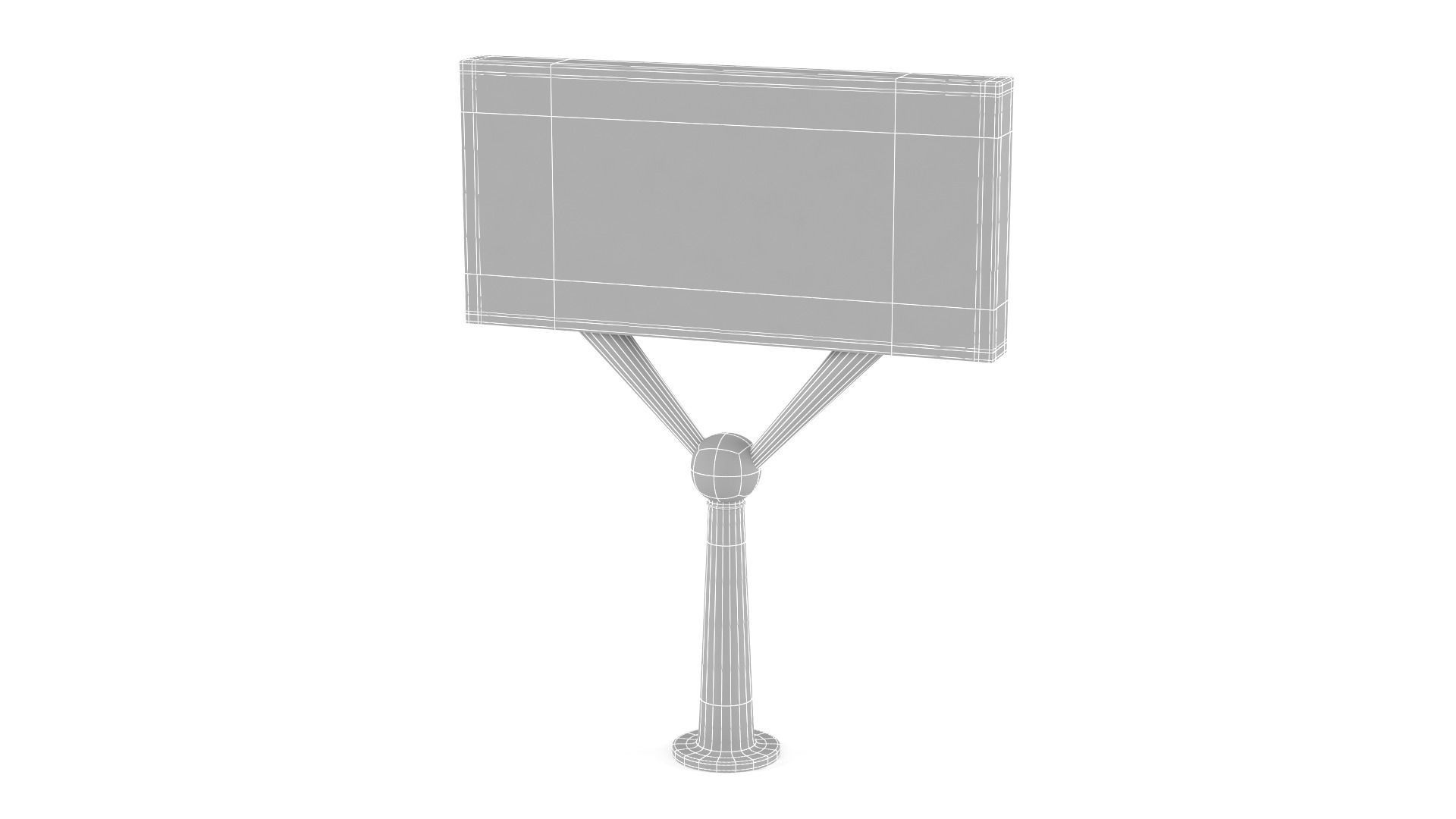 Billboard with chair 3D model_17