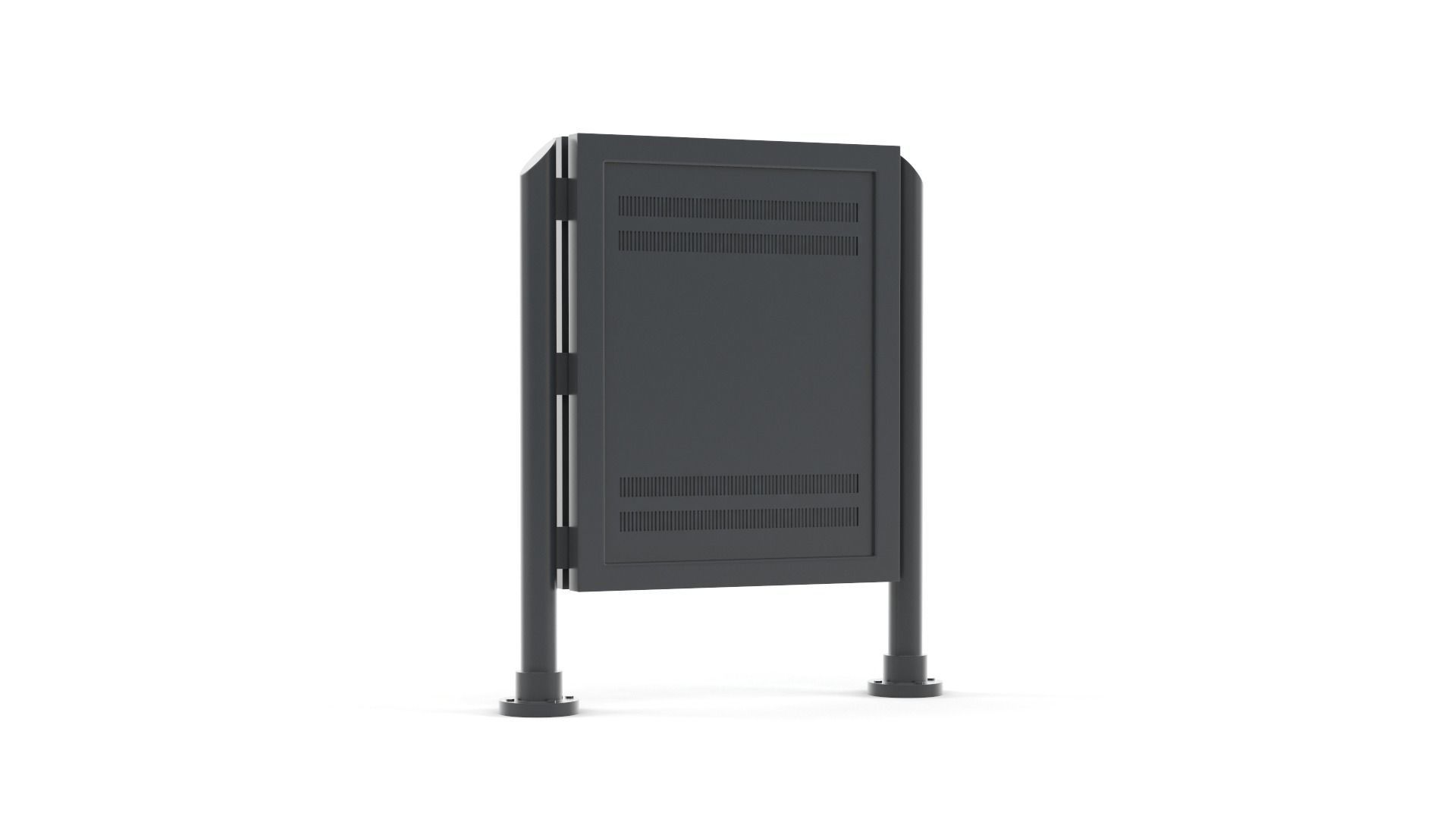 Billboard with chair 3D model_3