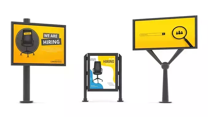 Billboard with chair