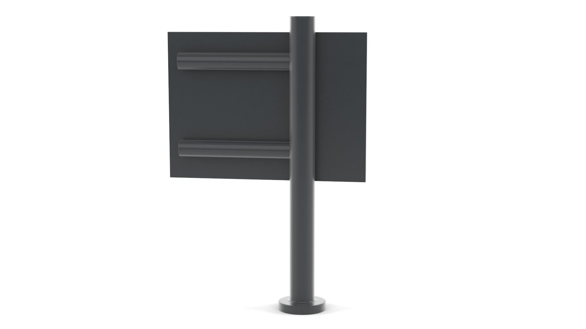 Billboard with chair 3D model_5