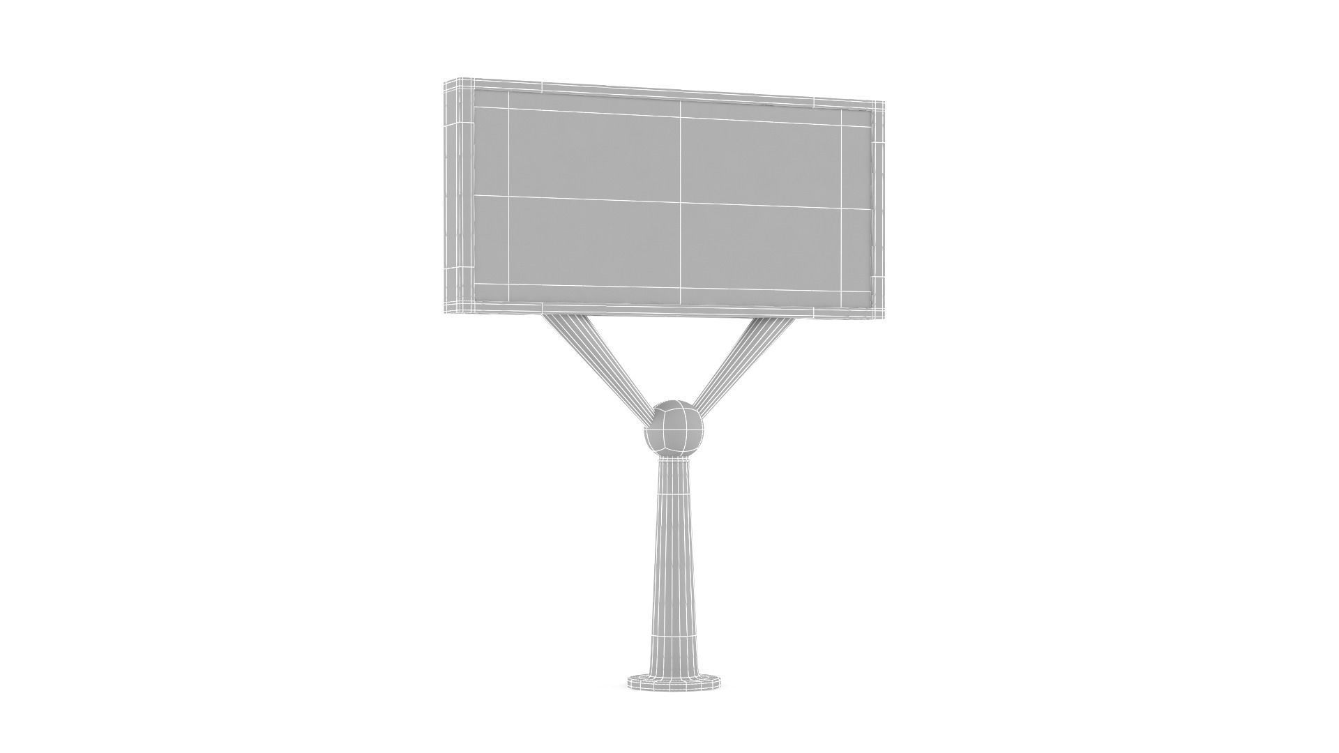 Billboard with chair 3D model_16