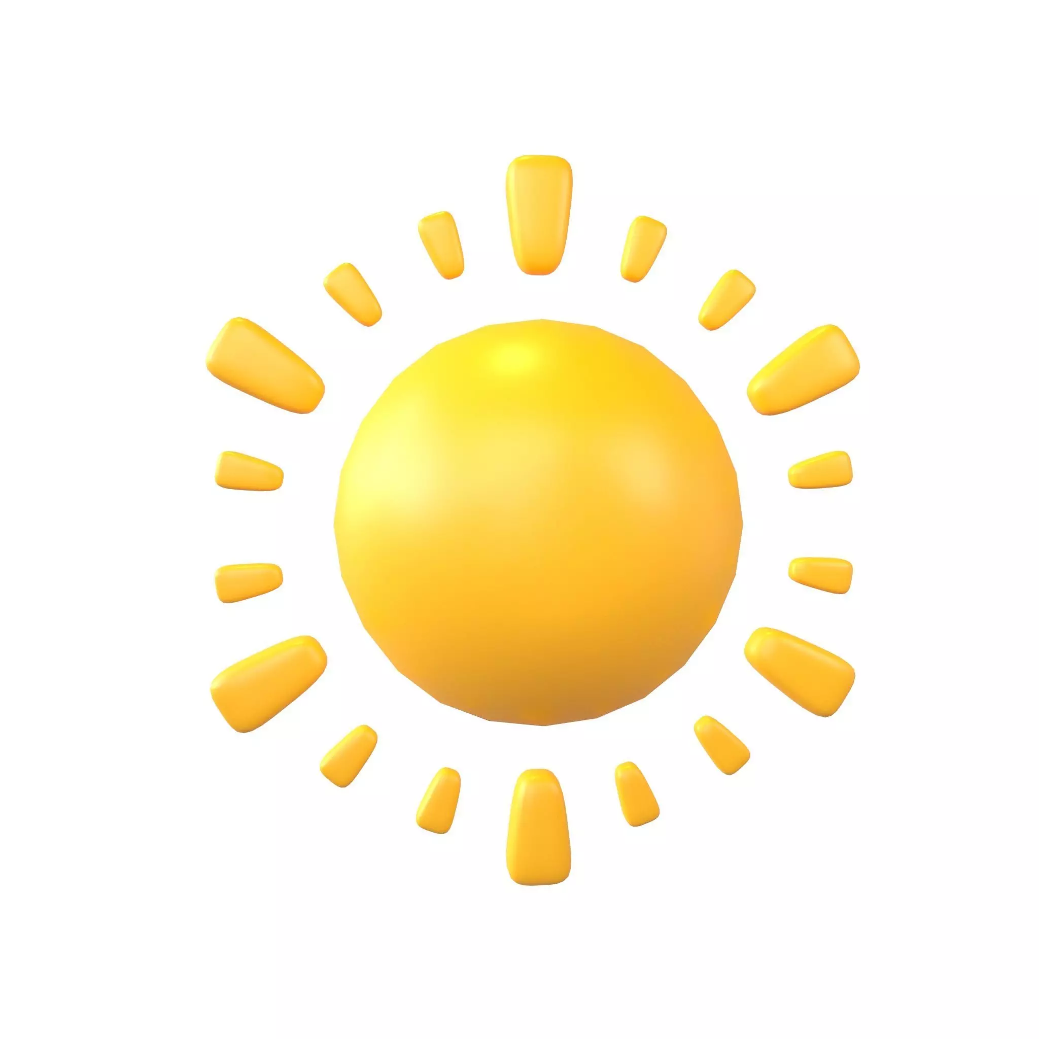 Cartoon Sun V2 001 Low-poly 3D model_0