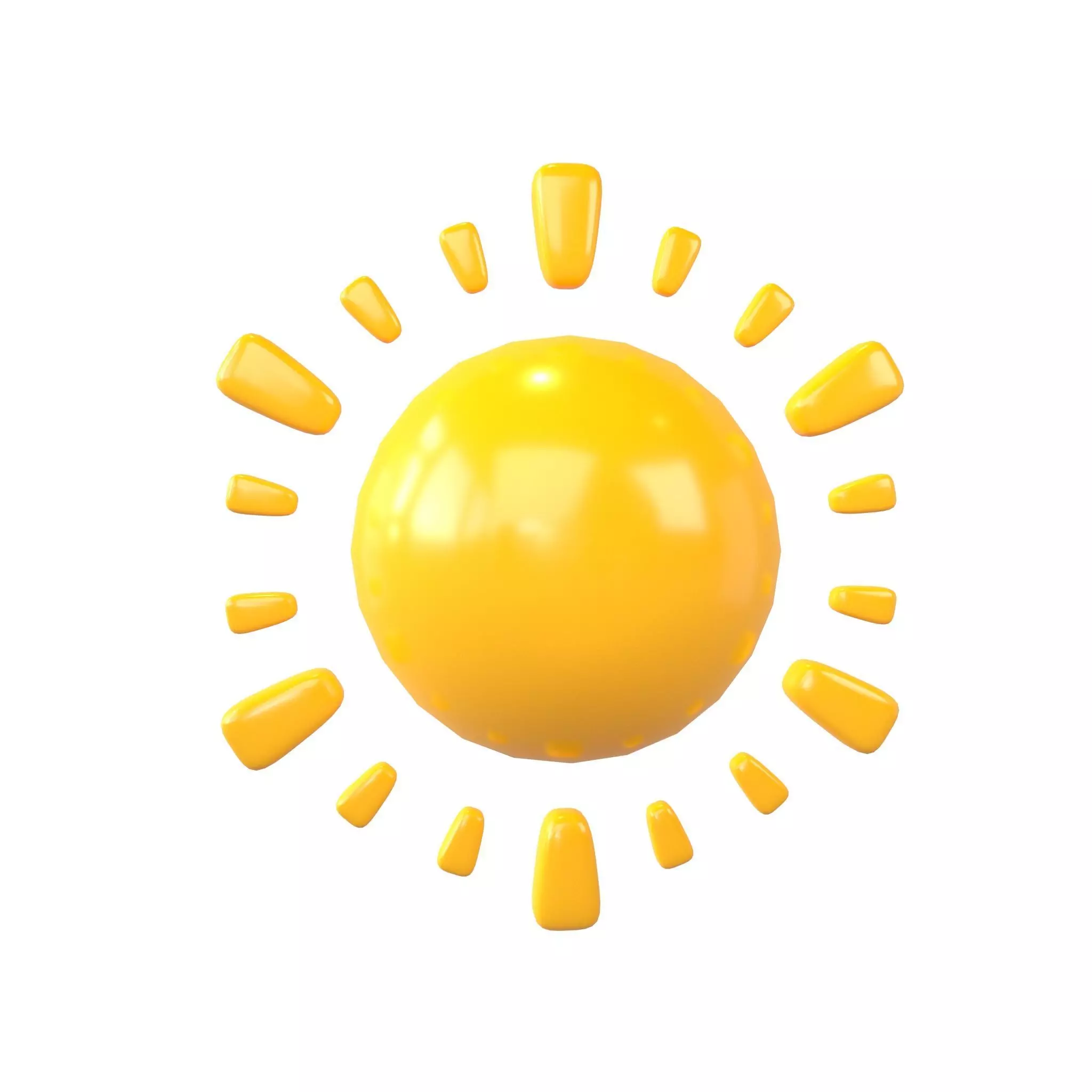 Cartoon Sun V2 004 Low-poly 3D model_0