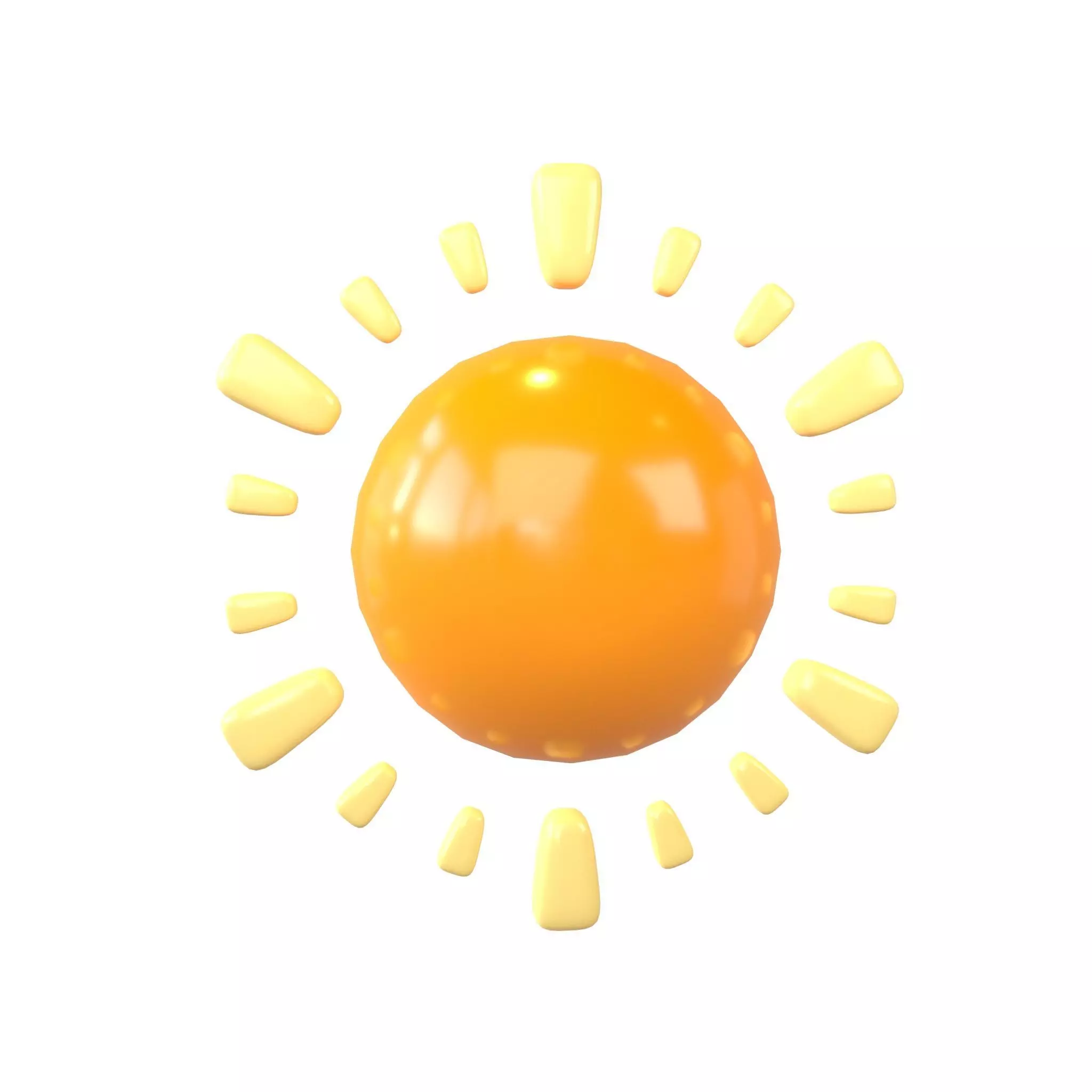 Cartoon Sun V2 005 Low-poly 3D model_0