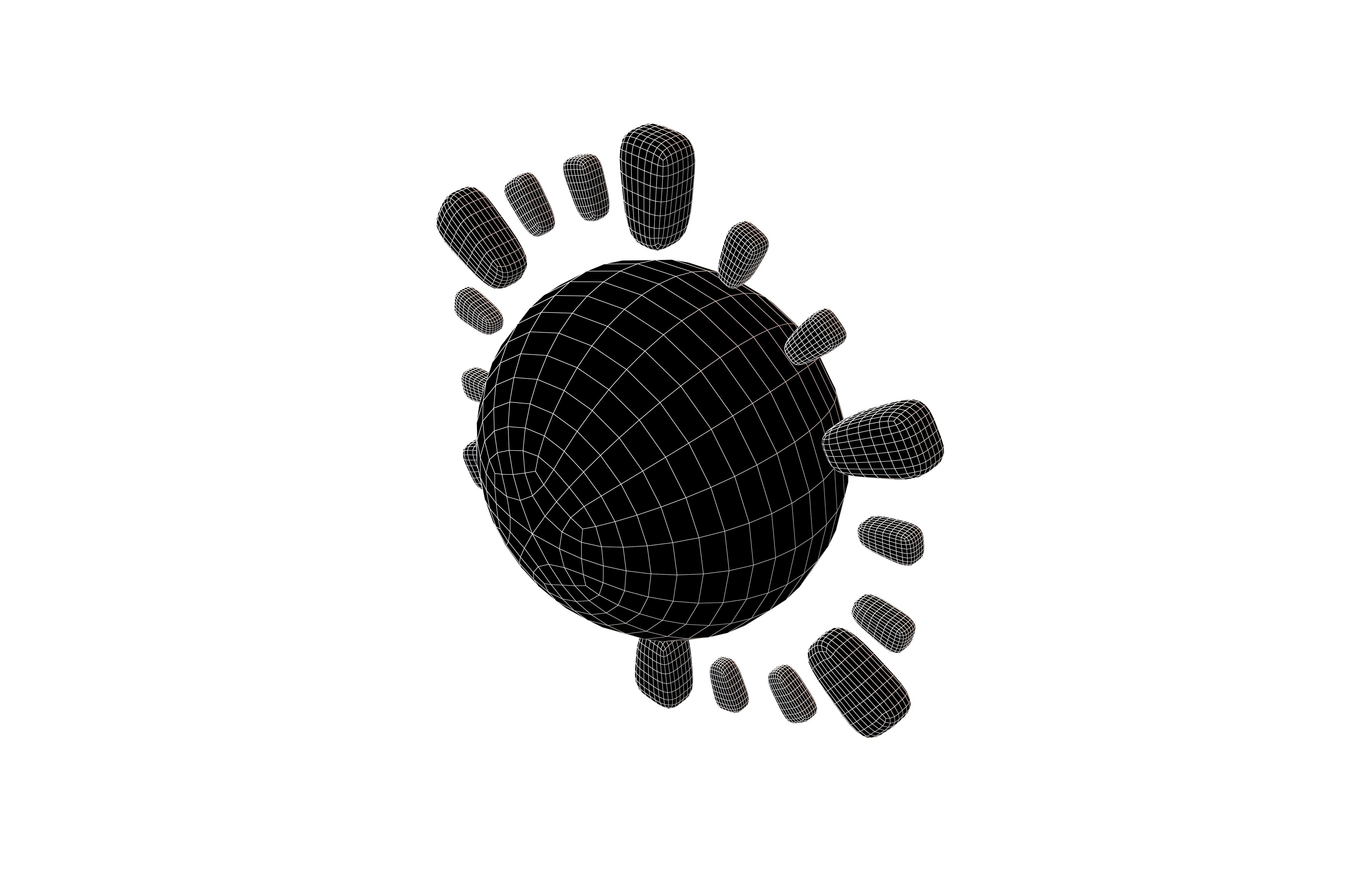 Cartoon Sun V2 006 Low-poly 3D model_6