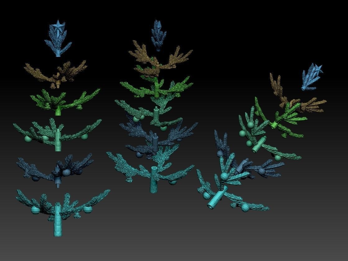 GIRL AND CHRISTMAS TREE 3D print model_12