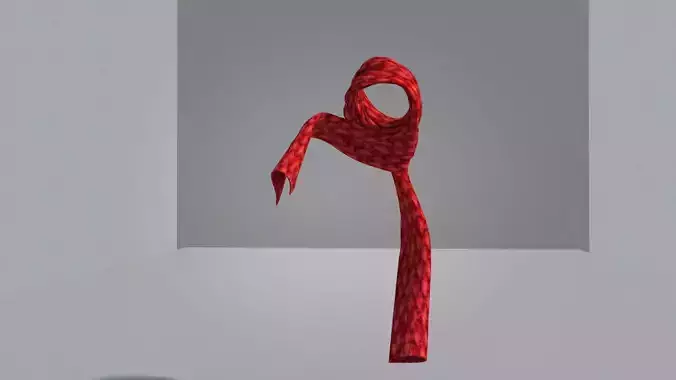 Scarf hanging on wall