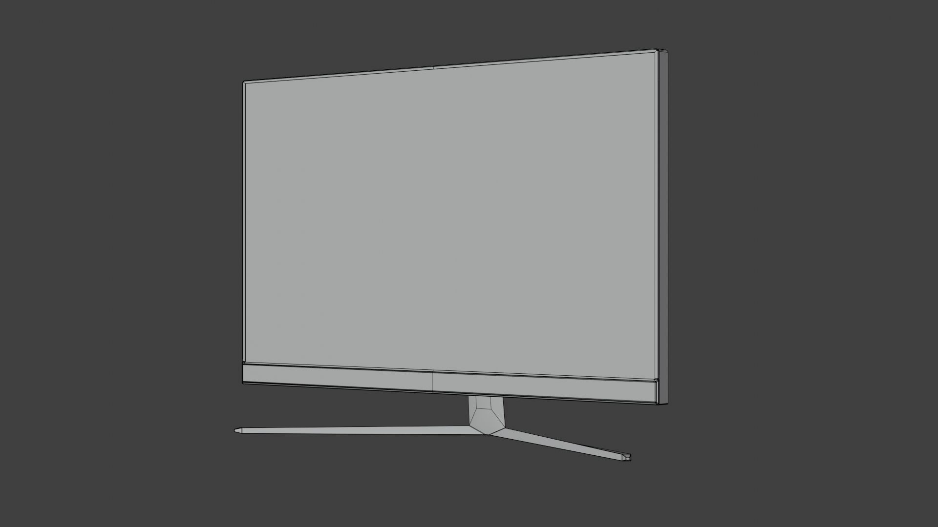 Low-poly Computer Monitor by Nikdox Low-poly 3D model_11