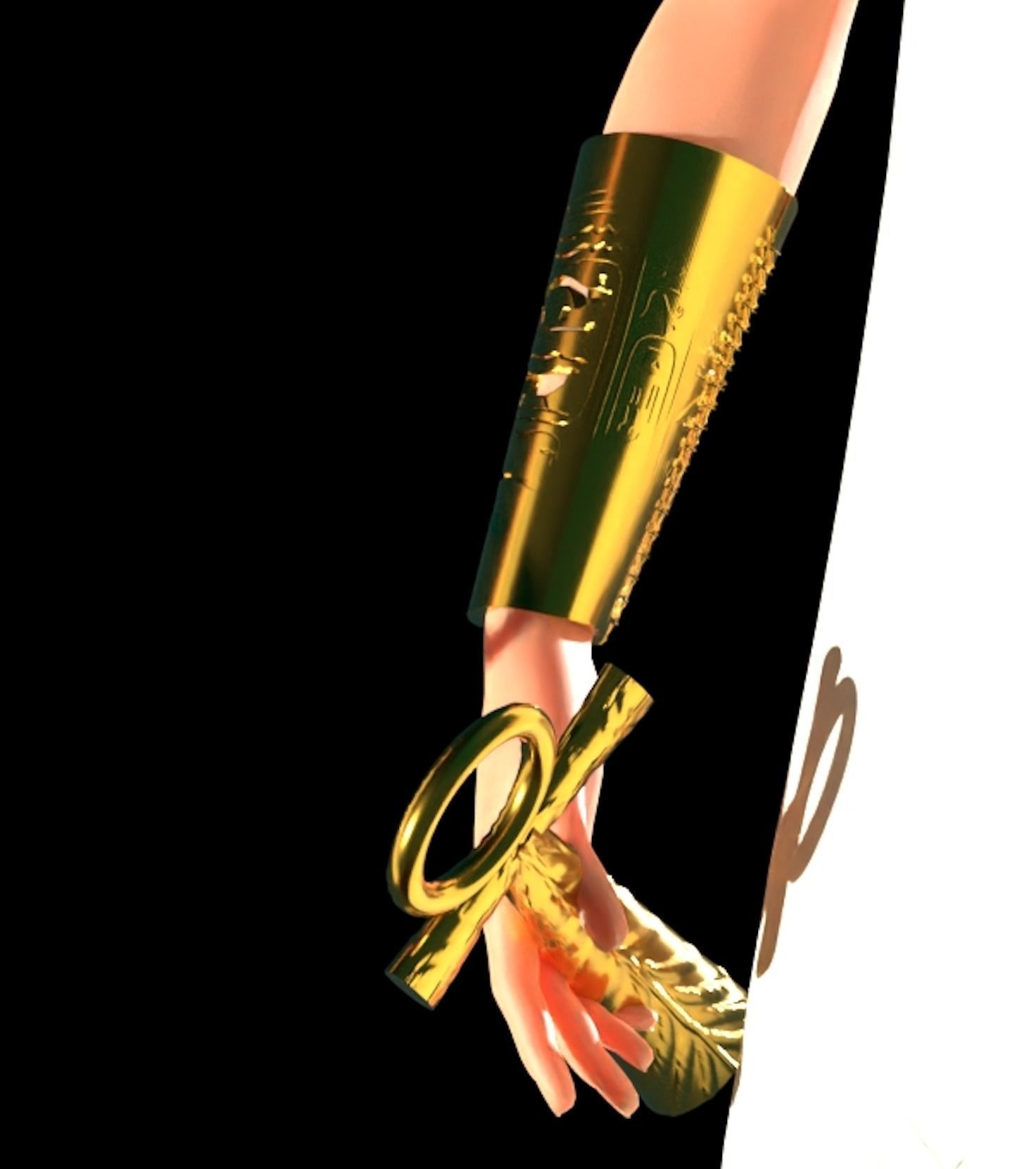 Nefertiti egyptian queen 3D model_1