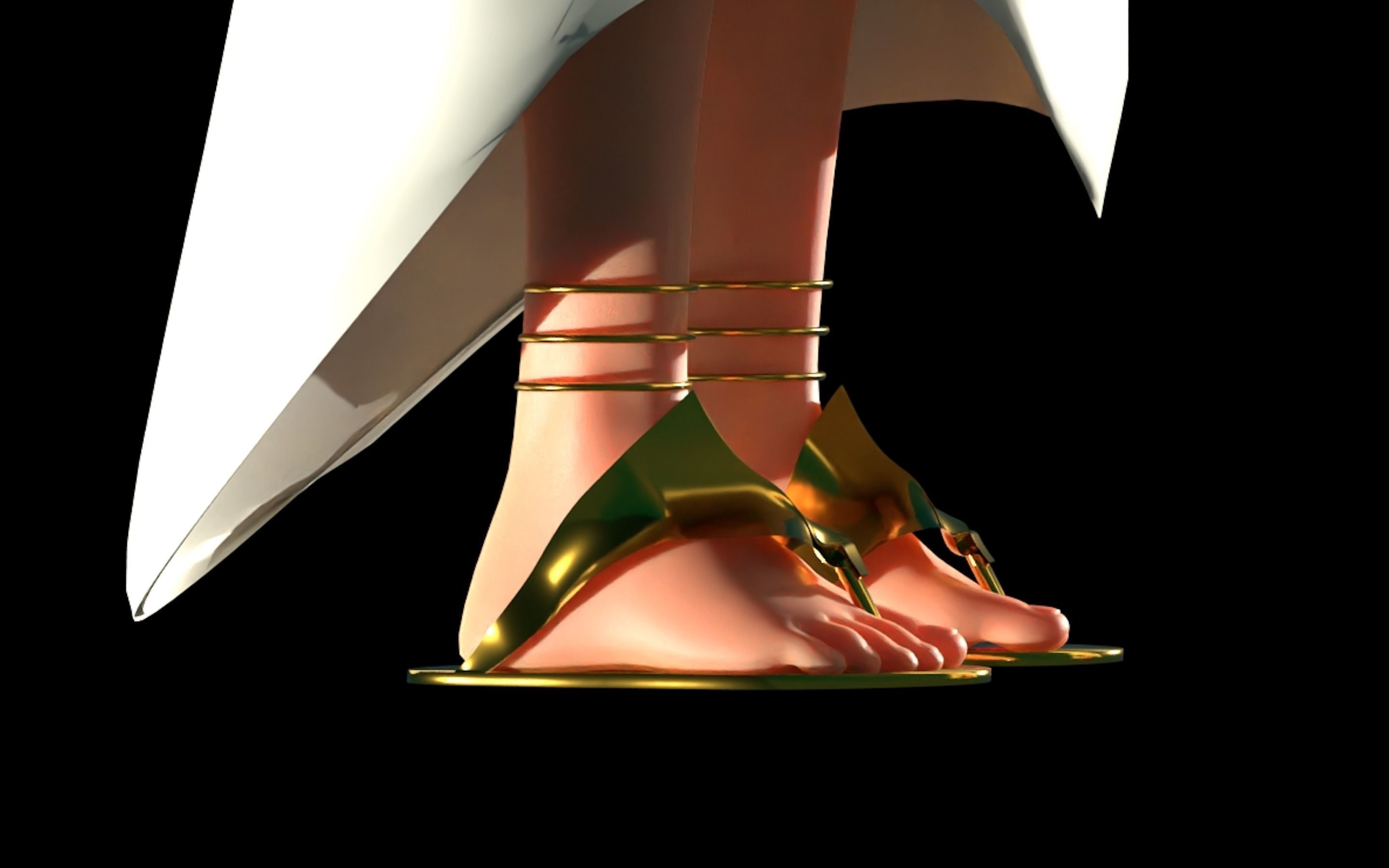 Nefertiti egyptian queen 3D model_3