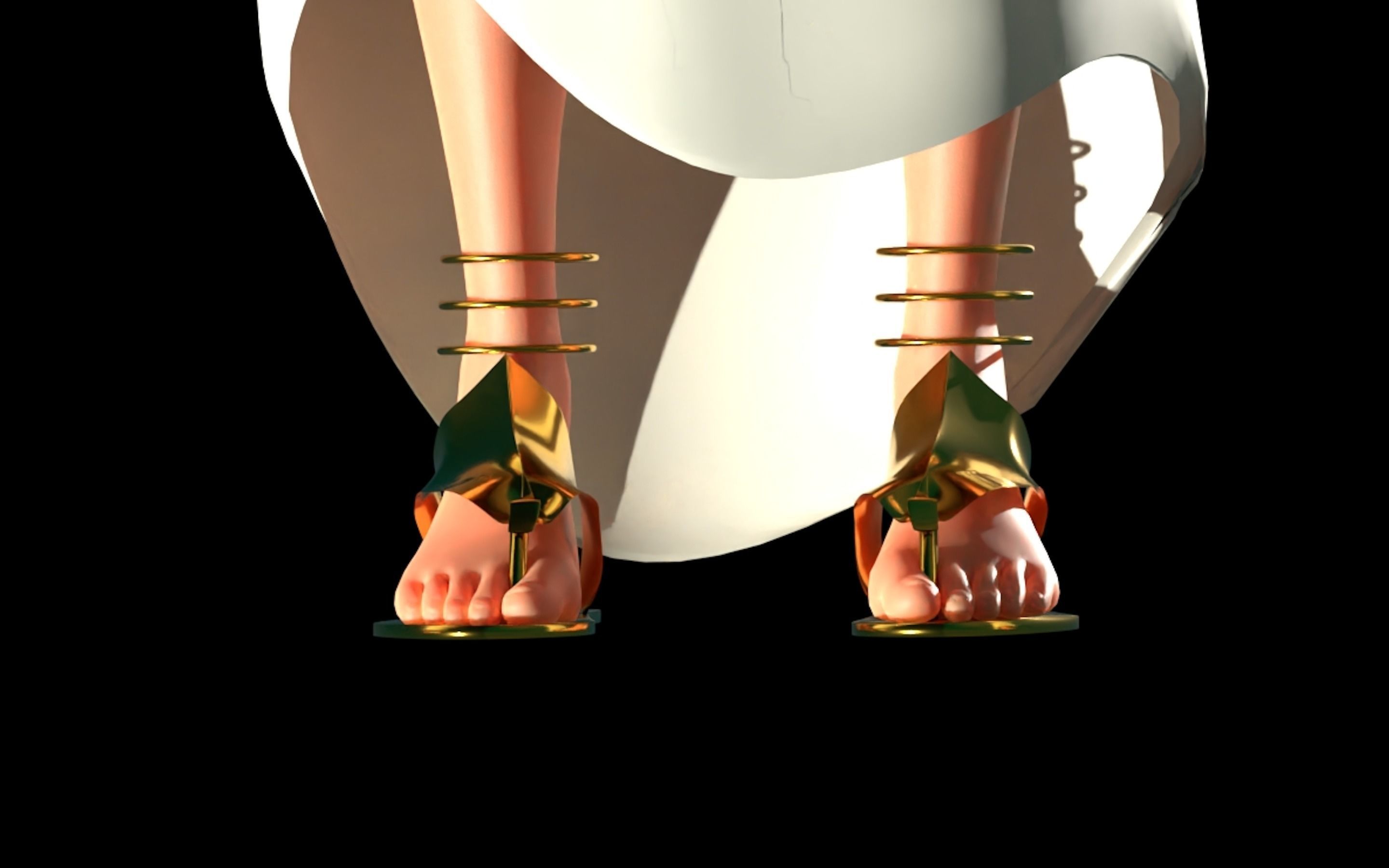 Nefertiti egyptian queen 3D model_2