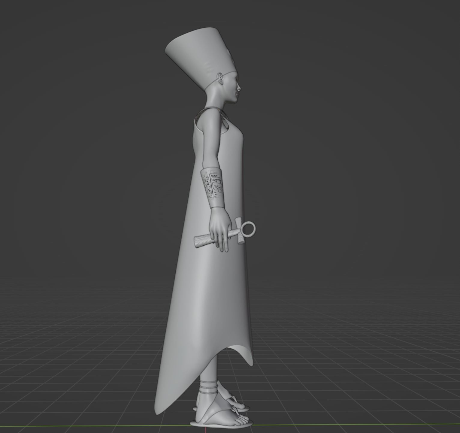 Nefertiti egyptian queen 3D model_8