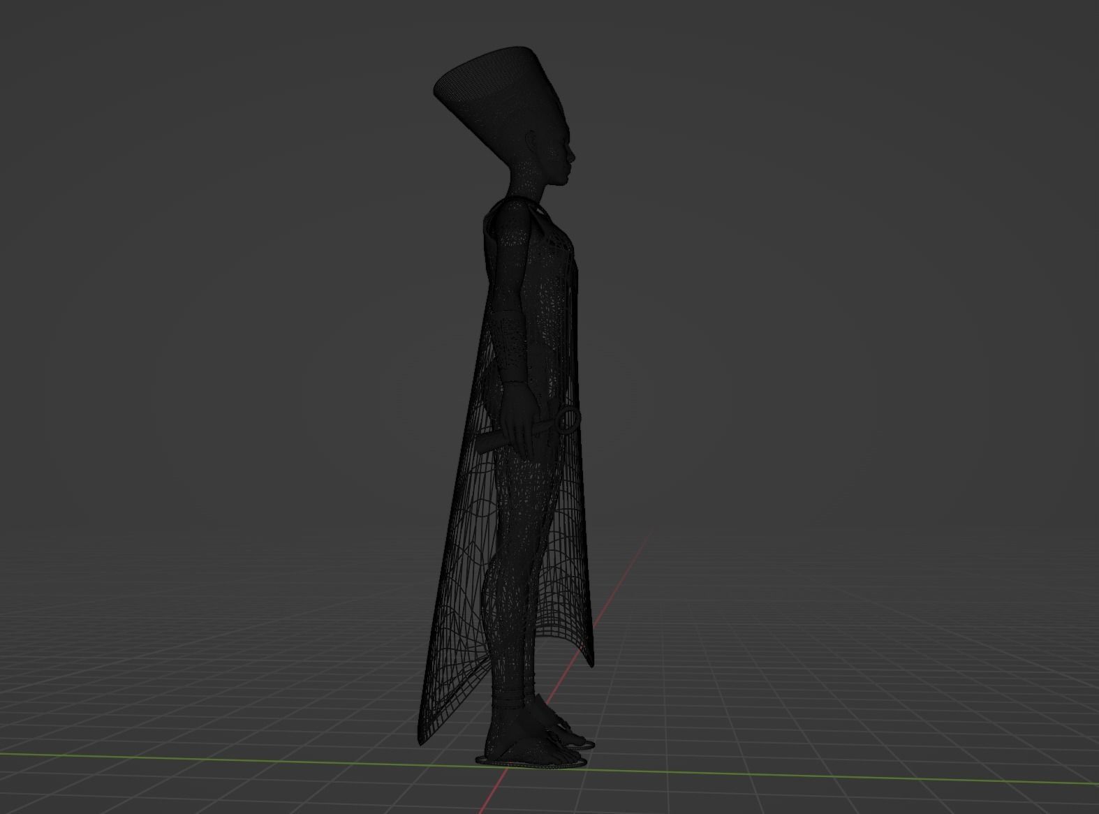 Nefertiti egyptian queen 3D model_11