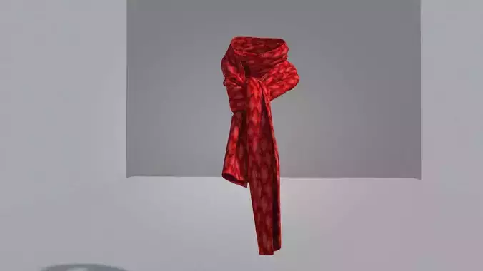 women scarf 3D model