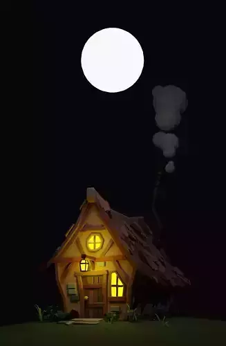 Low poly Strange House Free low-poly 3D model