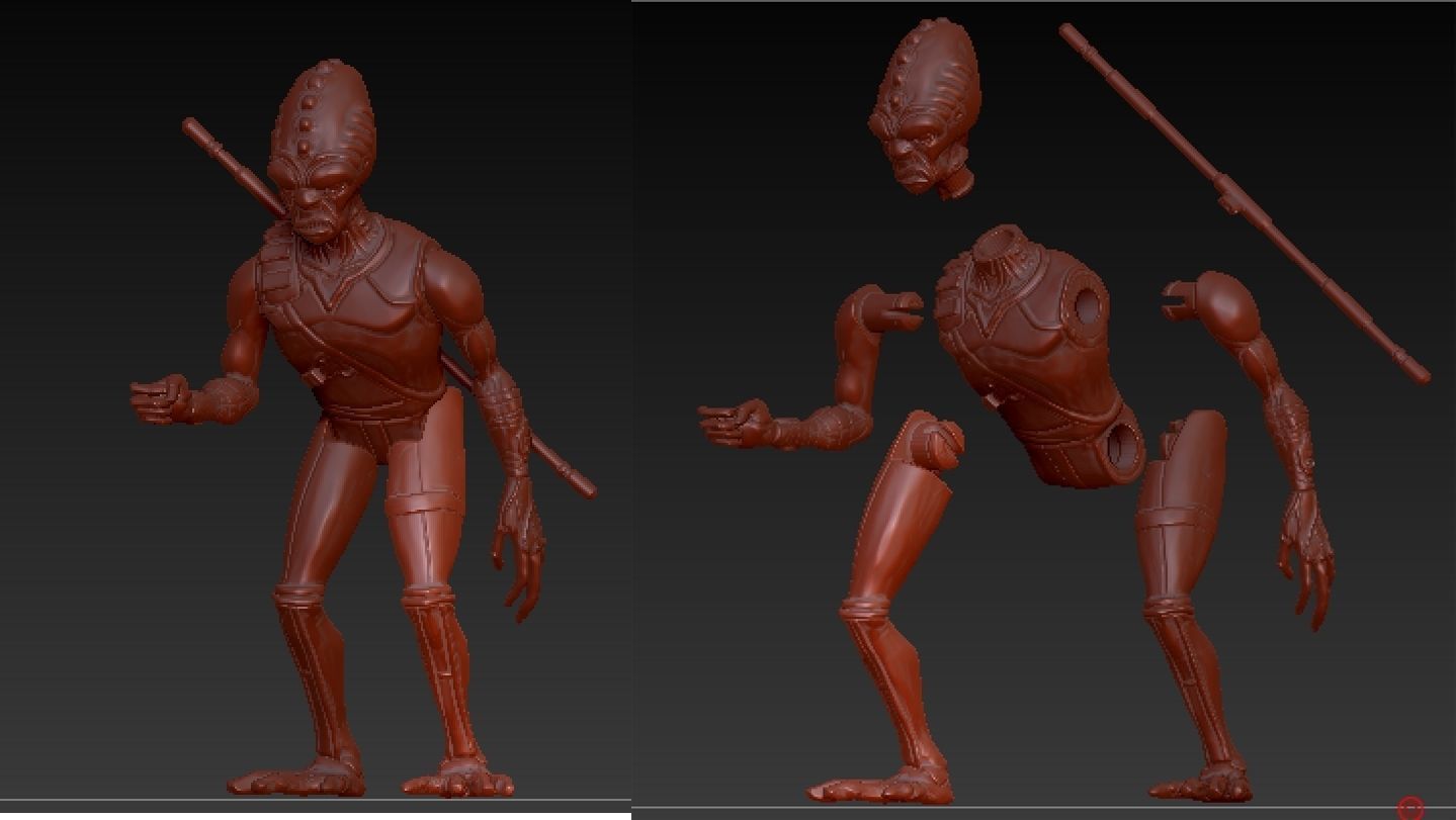 articulated  Noghri Hunter Rukh 3D print model_5