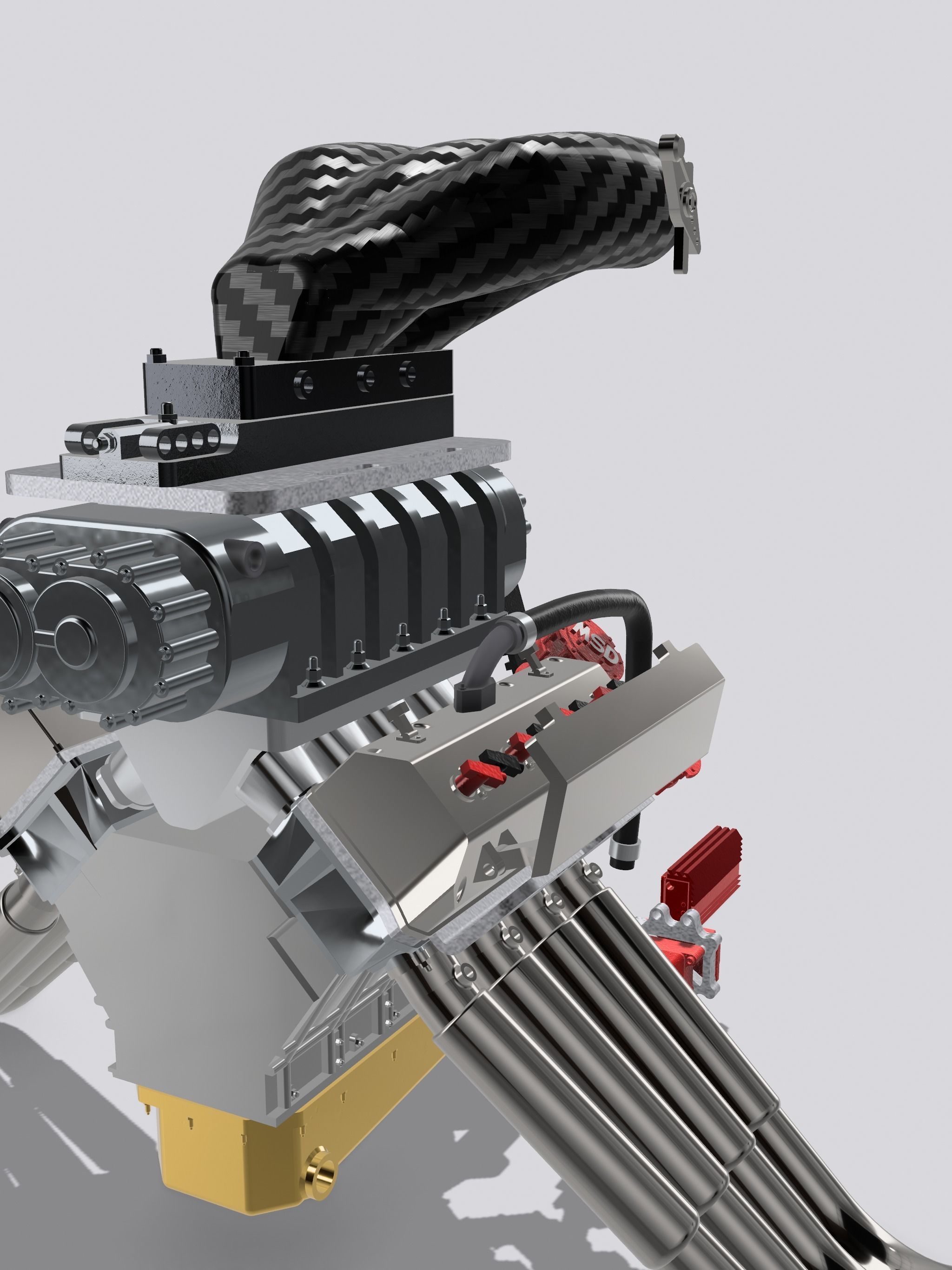 FUNNY CAR Blown Nitro Hemi Complete with Options 3D print model_4