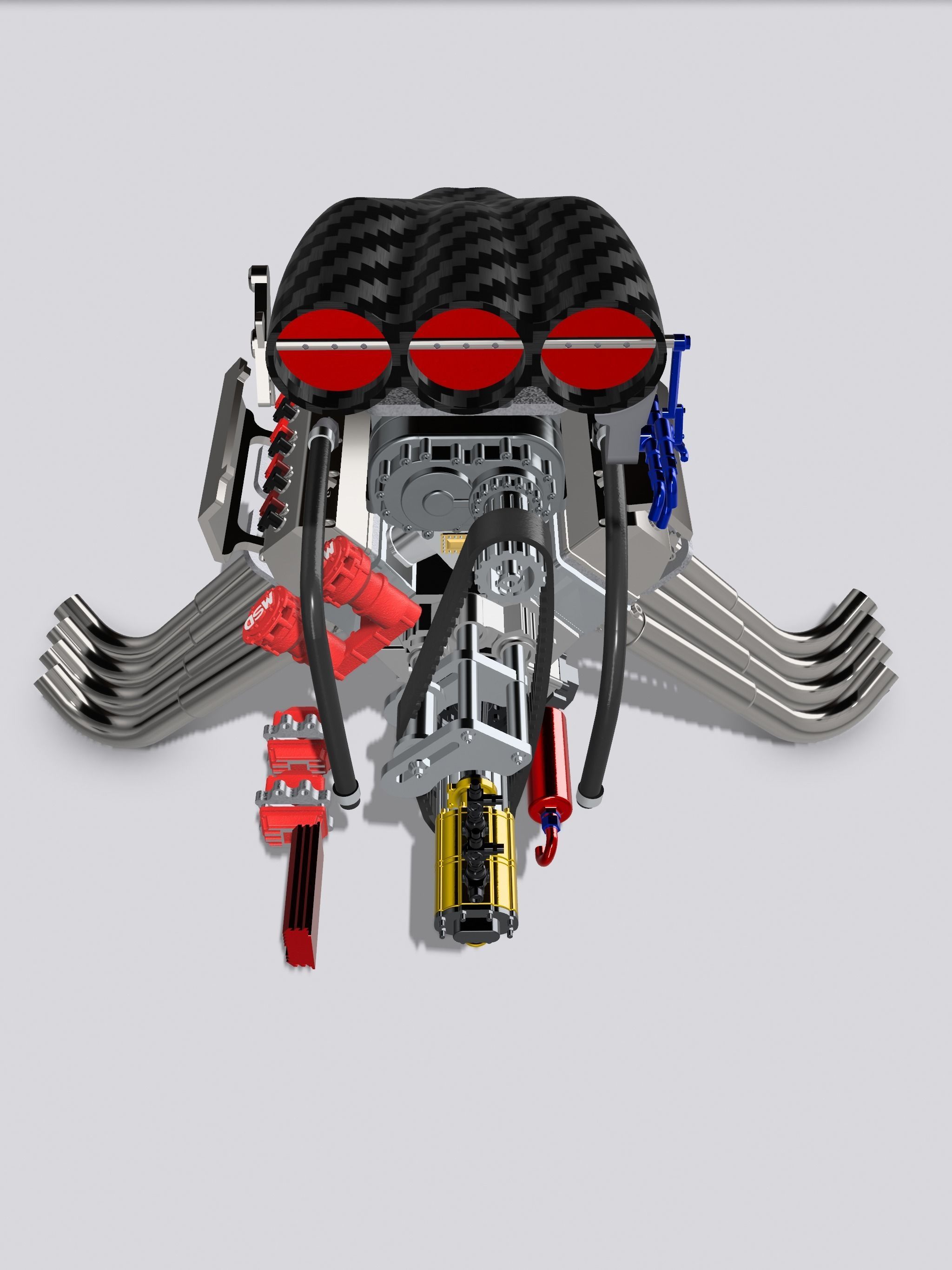 FUNNY CAR Blown Nitro Hemi Complete with Options 3D print model_2