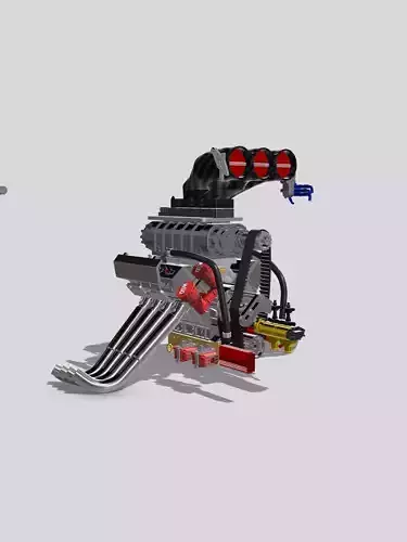 FUNNY CAR Blown Nitro Hemi Complete with Options 3D print model