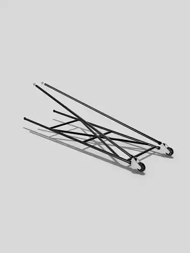 FUNNY CAR Wheelie Bars assembly 3D print model