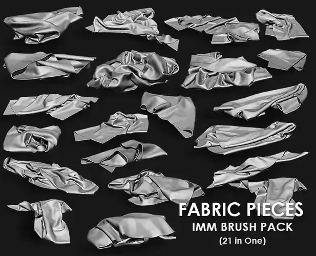Fabric Pieces IMM Brush Pack 21 in One