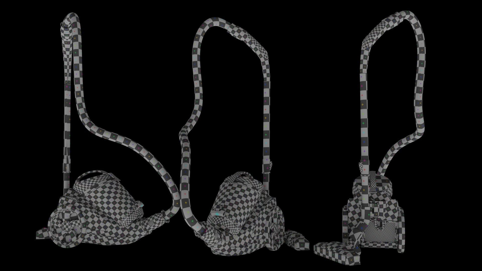 vacuum cleaner Low-poly 3D model_8